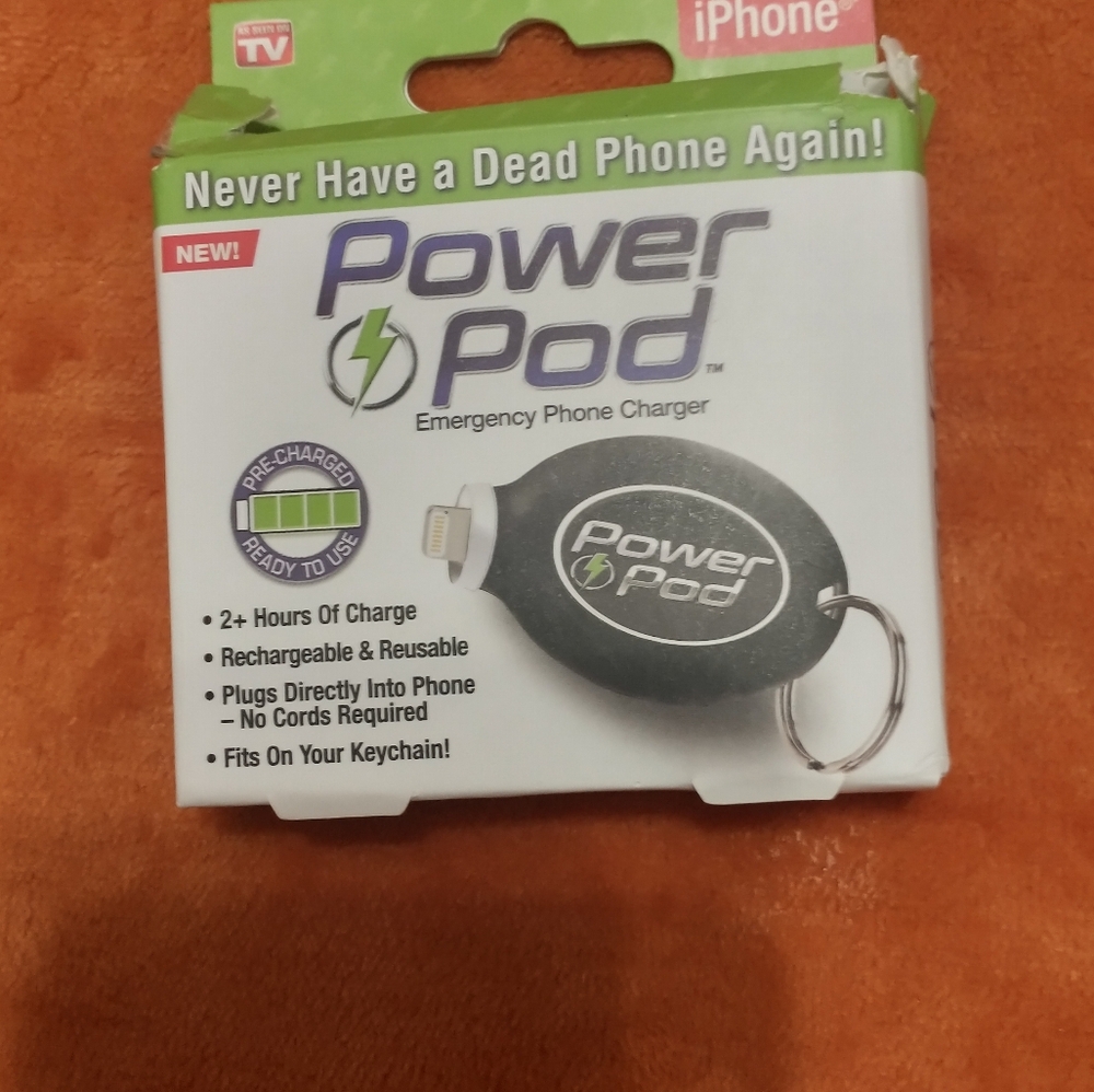 NIB OnTel Power Pod Emergency Cell Phone ChargerCompatible with iPHONE NEW